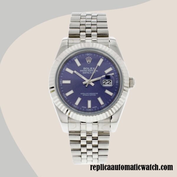 replica automatic Rolex Datejust 116334BLSJ Men's Rolex Calibre 2836/2813 Blue Dial Hands and Markers - Image 2