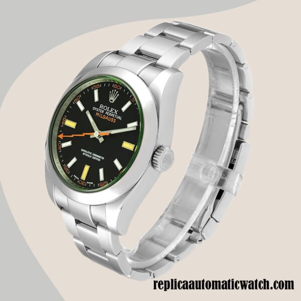 replica automatic Rolex Milgauss Rolex Calibre 2813 Men's m116400gv-0001 12mm Silver-tone - Image 3