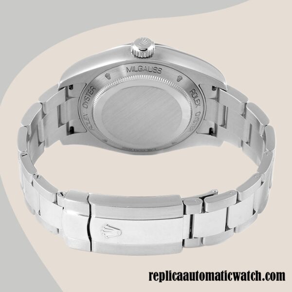 replica automatic Rolex Milgauss Rolex Calibre 2813 Men's m116400gv-0001 12mm Silver-tone - Image 4