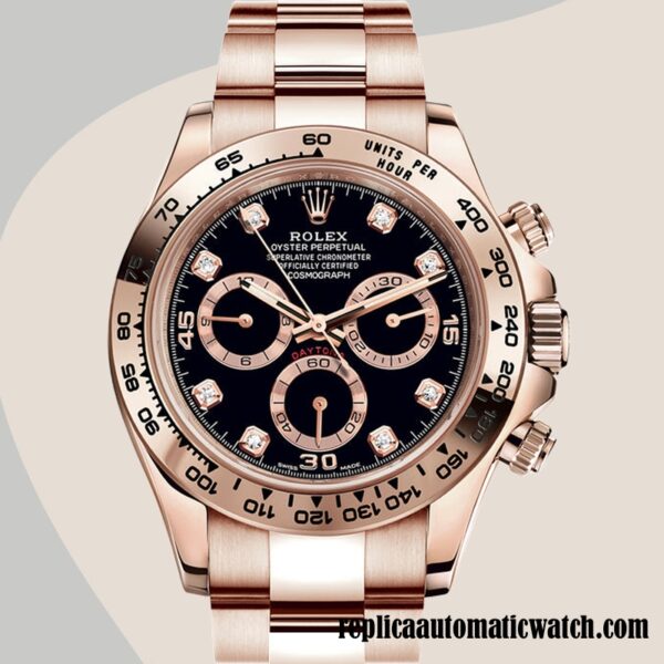 replica automatic Rolex Daytona Men's m116505-0015 Rolex Calibre 4130/7750/Mingzhu Engine Black Dial - Image 2