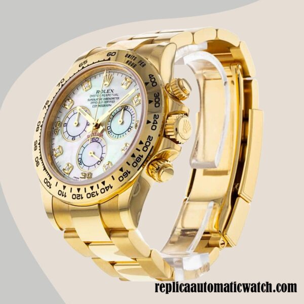 replica automatic Rolex Daytona Rolex Calibre 7750/Mingzhu Engine Men's 116508WMDO White Mother of Pearl Dial - Image 3