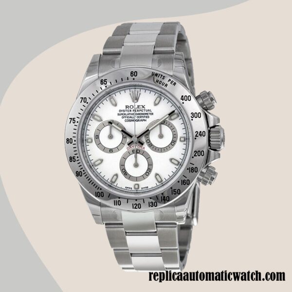 replica automatic Rolex Daytona 116520-WSO Rolex Calibre 7750/Mingzhu Engine Men's Silver-tone - Image 2