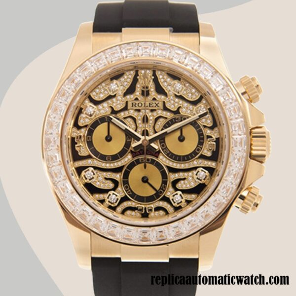 replica automatic Rolex Daytona 116588TBR-0003 Mingzhu Engine Men's Gold Dial Automatic