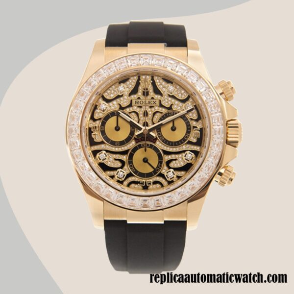 replica automatic Rolex Daytona 116588TBR-0003 Mingzhu Engine Men's Gold Dial Automatic - Image 2