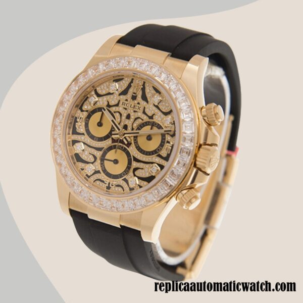 replica automatic Rolex Daytona 116588TBR-0003 Mingzhu Engine Men's Gold Dial Automatic - Image 3