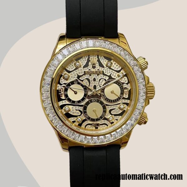 replica automatic Rolex Daytona 116588TBR-0003 Mingzhu Engine Men's Gold Dial Automatic - Image 5
