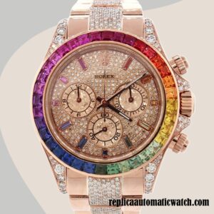 replica automatic Rolex Daytona 116595RBOW-0002 Men's Asian Movement Rose Gold-tone