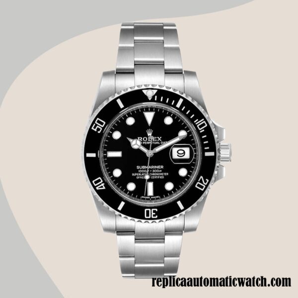 replica automatic Rolex Submariner 116610LN Rolex Calibre 2836/2813 Men's Black Dial Hands and Markers - Image 2