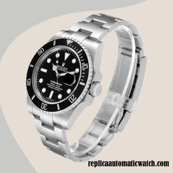 replica automatic Rolex Submariner 116610LN Rolex Calibre 2836/2813 Men's Black Dial Hands and Markers - Image 3