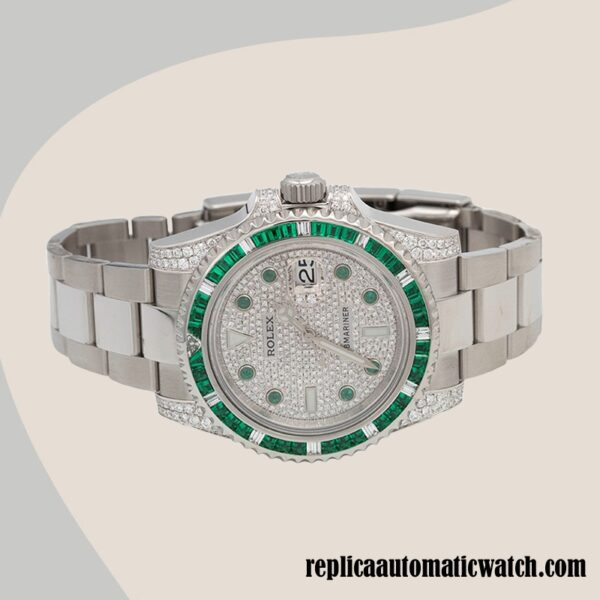 replica automatic Rolex Submariner 116659 Men's Rolex Calibre 2813 Automatic Diamond Paved Dial - Image 3