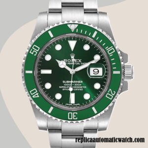 replica automatic Rolex Submariner 116610LV Rolex Calibre 2836/2813 Men's Hands and Markers Silver-tone