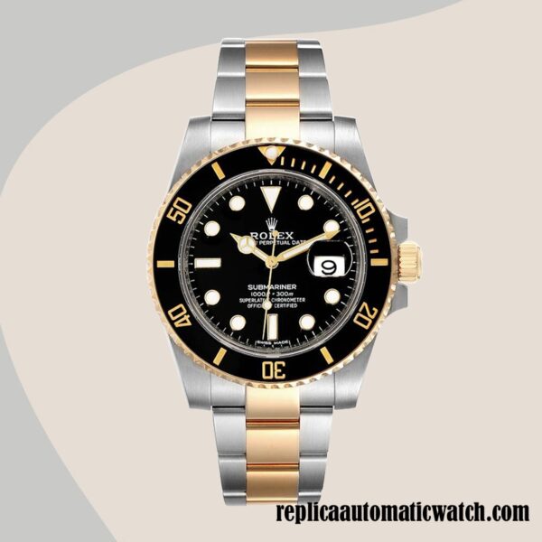 replica automatic Rolex Submariner Men's Rolex Calibre 2836/2813 116613-LN-97203 16mm Two-tone - Image 2