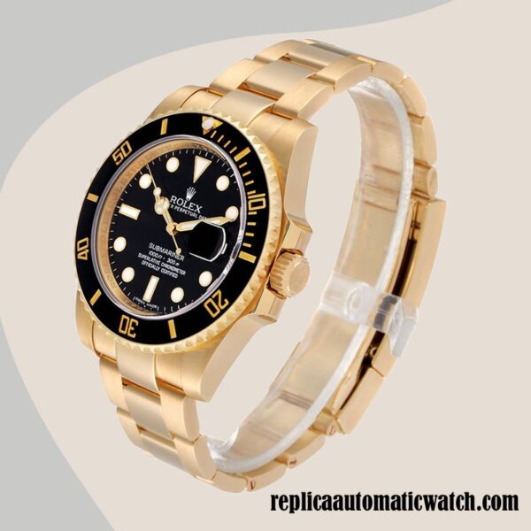 replica automatic Rolex Submariner 116618LN-97208 Rolex Calibre 2836/2813 Men's Gold-tone - Image 3