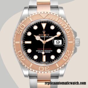 replica automatic Rolex Yacht-master Rolex Calibre 2836/2813 116621-0002 Men's Hands and Markers Black Dial