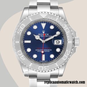 replica automatic Rolex Yacht-master 116622BLSO Rolex Calibre 2836/2813 Men's Silver-tone Blue Dial