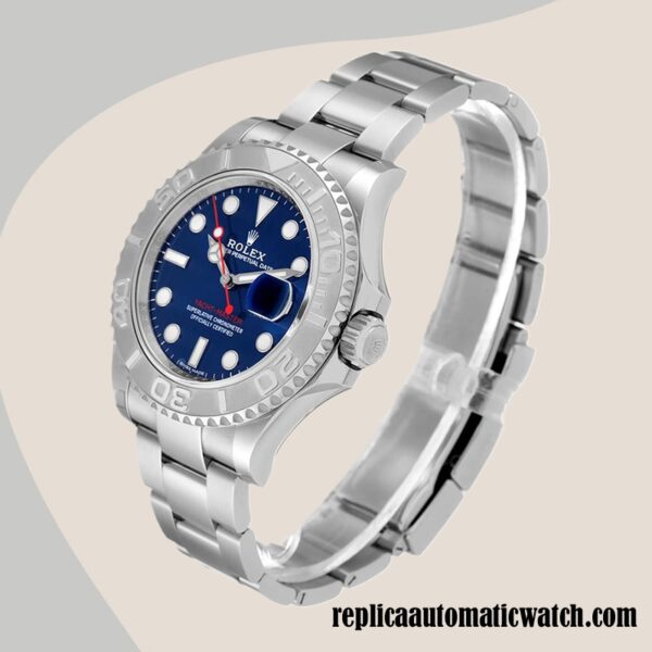 replica automatic Rolex Yacht-master 116622BLSO Rolex Calibre 2836/2813 Men's Silver-tone Blue Dial - Image 3