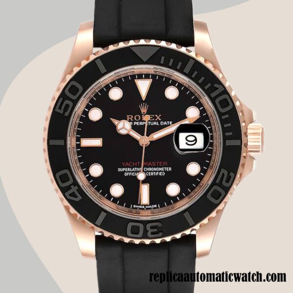 replica automatic Rolex Yacht-master Rolex Calibre 2836/2813 116655BKSR Men's Hands and Markers
