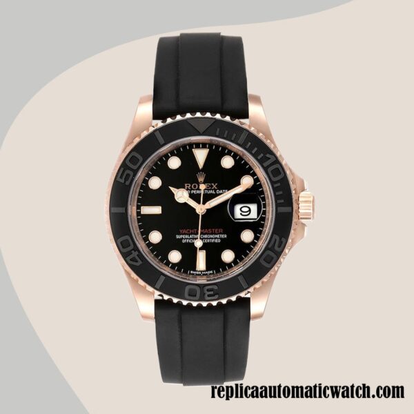 replica automatic Rolex Yacht-master Rolex Calibre 2836/2813 116655BKSR Men's Hands and Markers - Image 2