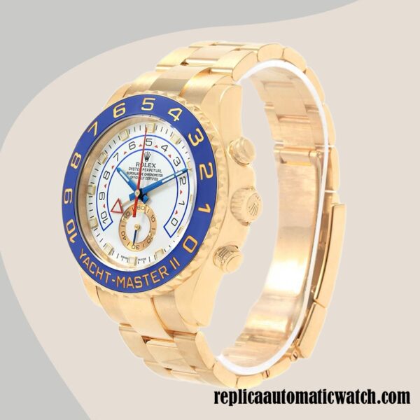 replica automatic Rolex Yacht-master Rolex Calibre 2836/2813 Men's 116688WSO Gold-tone White Dial - Image 3