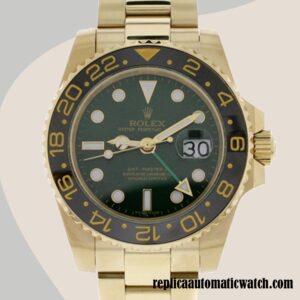 replica automatic Rolex Gmt Master Men's Rolex Calibre 2836/2813 116718GRSO Green Dial Hands and Markers