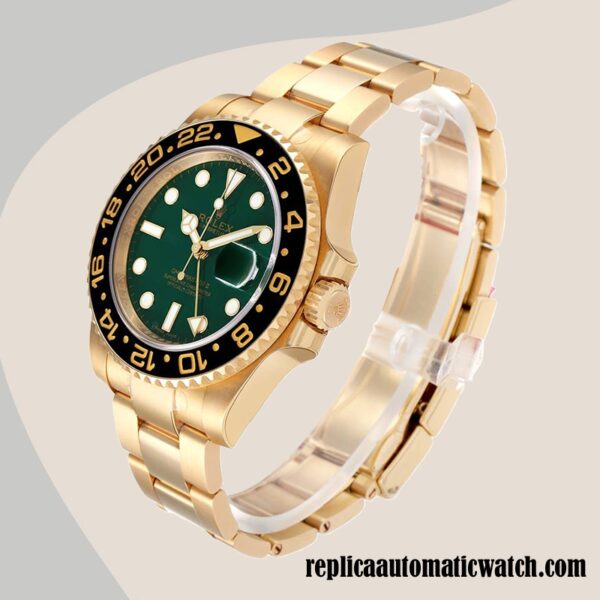 replica automatic Rolex Gmt Master Men's Rolex Calibre 2836/2813 116718GRSO Green Dial Hands and Markers - Image 3