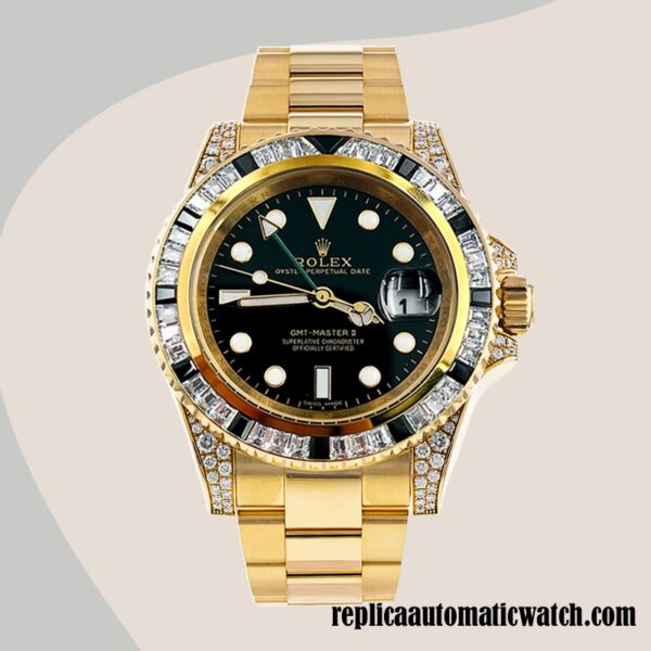 replica automatic Rolex GMT-Master II Men's Rolex Calibre 2813 116758 Hands and Markers - Image 2