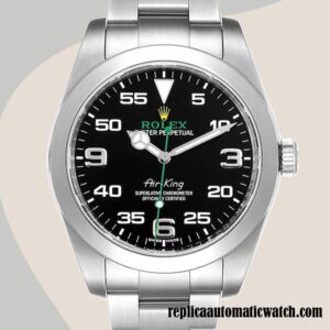 replica automatic Rolex Air-king m116900-0001 Rolex Calibre 2813 Men's Black Dial