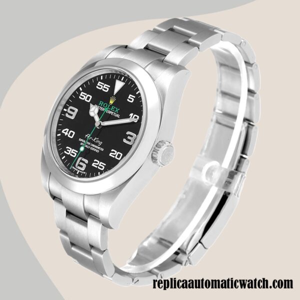 replica automatic Rolex Air-king m116900-0001 Rolex Calibre 2813 Men's Black Dial - Image 3