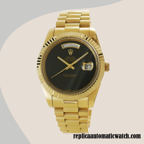 replica automatic Rolex Day-date Men's Rolex Calibre 2836/2813 118208 Gold-tone 12mm - Image 2