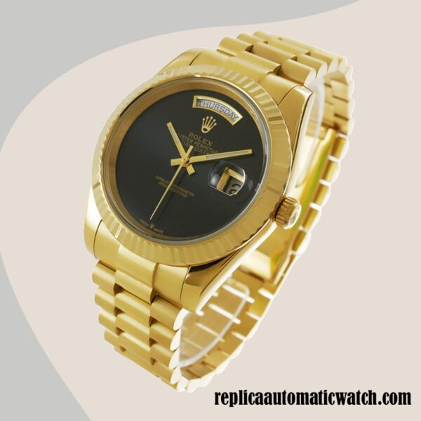 replica automatic Rolex Day-date Men's Rolex Calibre 2836/2813 118208 Gold-tone 12mm - Image 3