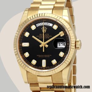 replica automatic Rolex Day-Date 118238BKDP Rolex Calibre 2836/2813 Men's Gold-tone Automatic