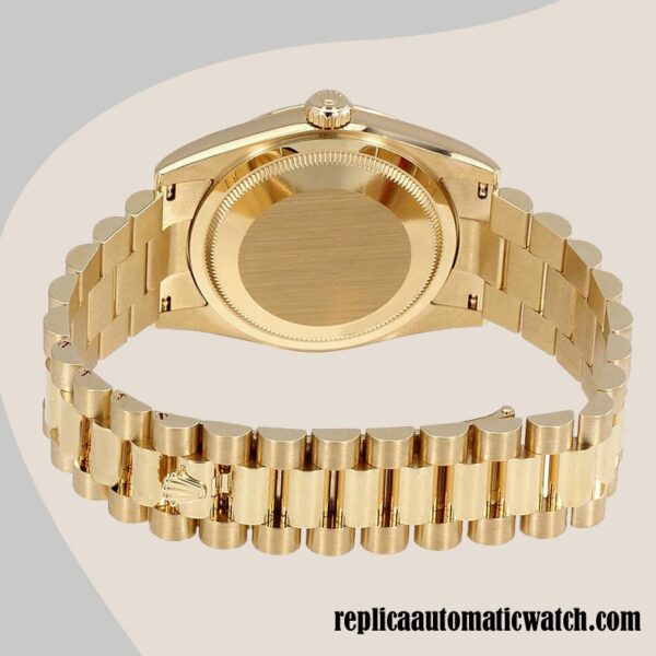 replica automatic Rolex Day-Date 118238BKDRP Rolex Calibre 2836/2813 Ladies Gold-tone - Image 4