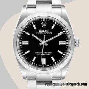 replica automatic Rolex Oyster Perpetual Rolex Calibre 2836/2813 Unisex m124300-0002 Automatic Hands and Markers