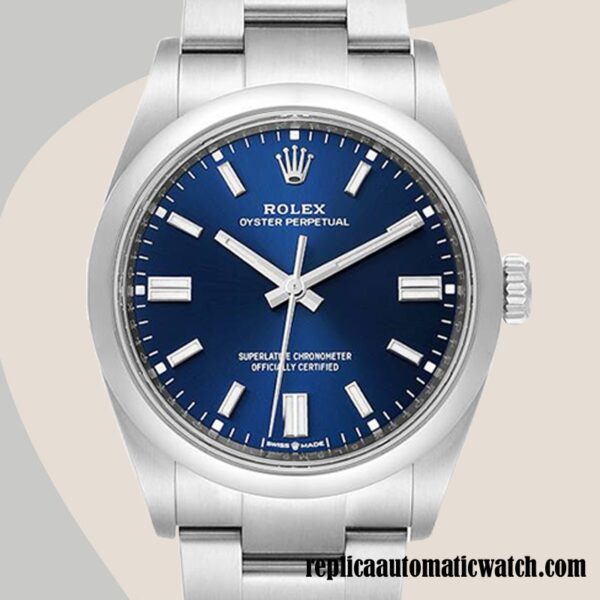 replica automatic Rolex Oyster Perpetual m124300-0003 Unisex Rolex Calibre 2836/2813 Silver-tone Around 15mm