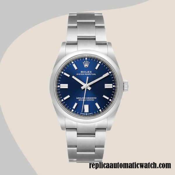 replica automatic Rolex Oyster Perpetual m124300-0003 Unisex Rolex Calibre 2836/2813 Silver-tone Around 15mm - Image 2