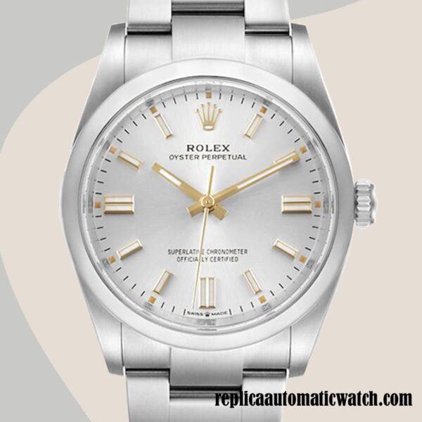 replica automatic Rolex Oyster Perpetual m124300-0001 Unisex Rolex Calibre 2836/2813 Automatic Silver-tone