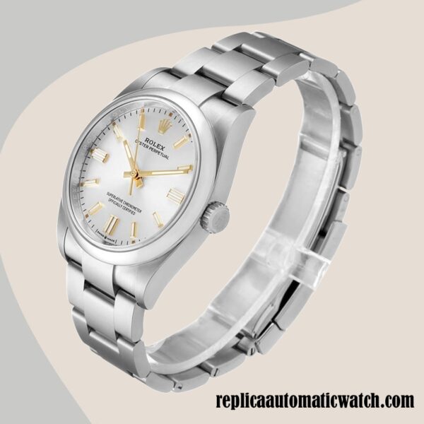 replica automatic Rolex Oyster Perpetual m124300-0001 Unisex Rolex Calibre 2836/2813 Automatic Silver-tone - Image 3