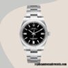 replica automatic Rolex Oyster Perpetual m126000-0002 Unisex Rolex Calibre 2836/2813 Silver-tone Black Dial - Image 2