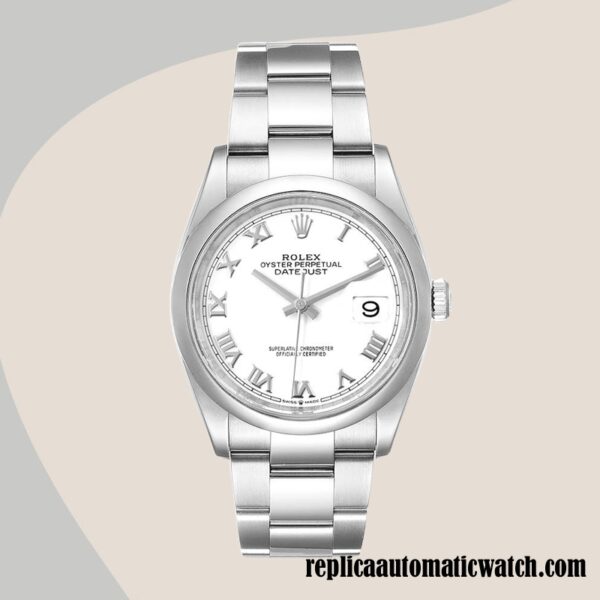 replica automatic Rolex Datejust Rolex Calibre 2836/2813 m126200-0008 Men's Automatic White Dial - Image 2
