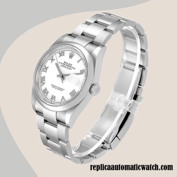 replica automatic Rolex Datejust Rolex Calibre 2836/2813 m126200-0008 Men's Automatic White Dial - Image 3