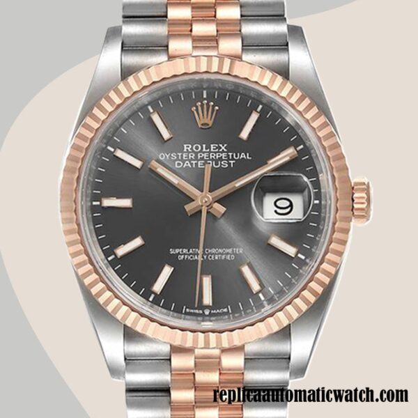 replica automatic Rolex Datejust Men's Rolex Calibre 2836/2813 m126231-0013 Grey Dial Two-tone