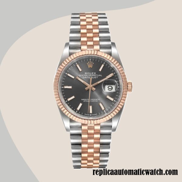 replica automatic Rolex Datejust Men's Rolex Calibre 2836/2813 m126231-0013 Grey Dial Two-tone - Image 2