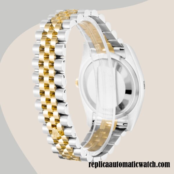 replica automatic Rolex Datejust Men's M126233-0037 Rolex Calibre 2836/2813 Gold Dial - Image 4
