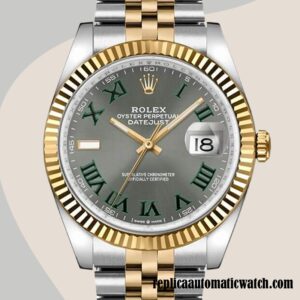 replica automatic Rolex Datejust Rolex Calibre 2836/2813 Men's m126233-0035 12mm Wimbledon Dial