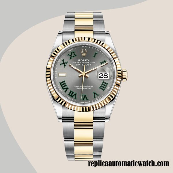 replica automatic Rolex Datejust m126233-0036 Rolex Calibre 2836/2813 Men's Two-tone - Image 2