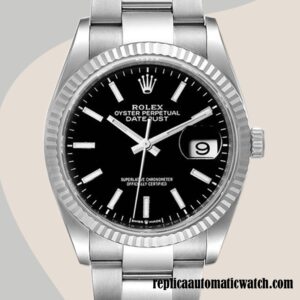 replica automatic Rolex Datejust Men's 126234BKSO Rolex Calibre 2836/2813 Black Dial