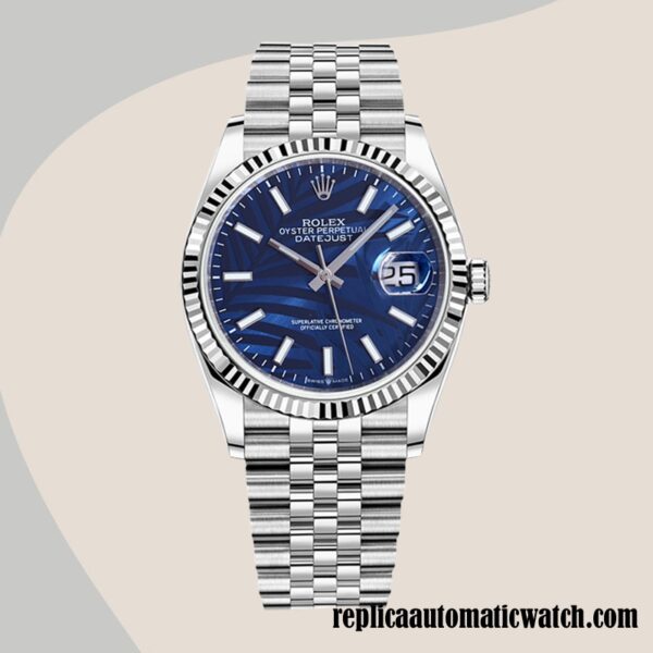replica automatic Rolex Datejust Men's 126234 Rolex Calibre 2836/2813 Silver-tone 12mm - Image 2