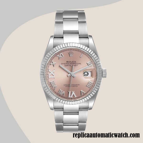 replica automatic Rolex Datejust m126234-0032 Rolex Calibre 2836/2813 Ladies Pink Dial - Image 2