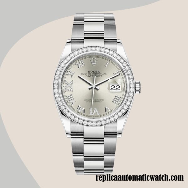 replica automatic Rolex Datejust Ladies Rolex Calibre 2836/2813 m126234-0030 Silver-tone Automatic - Image 2