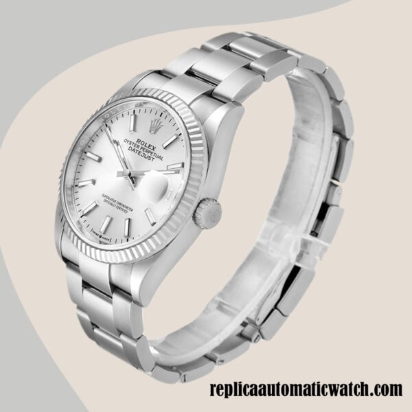 replica automatic Rolex Datejust Men's Rolex Calibre 2836/2813 126234SSO 12mm Silver-tone - Image 3